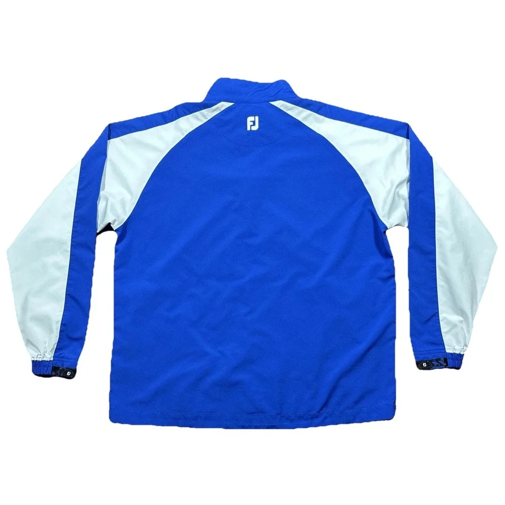 FJ Footjoy Golf Pullover 1/4 Zip Men XL Blue Spooner Golf Club LS Jacket